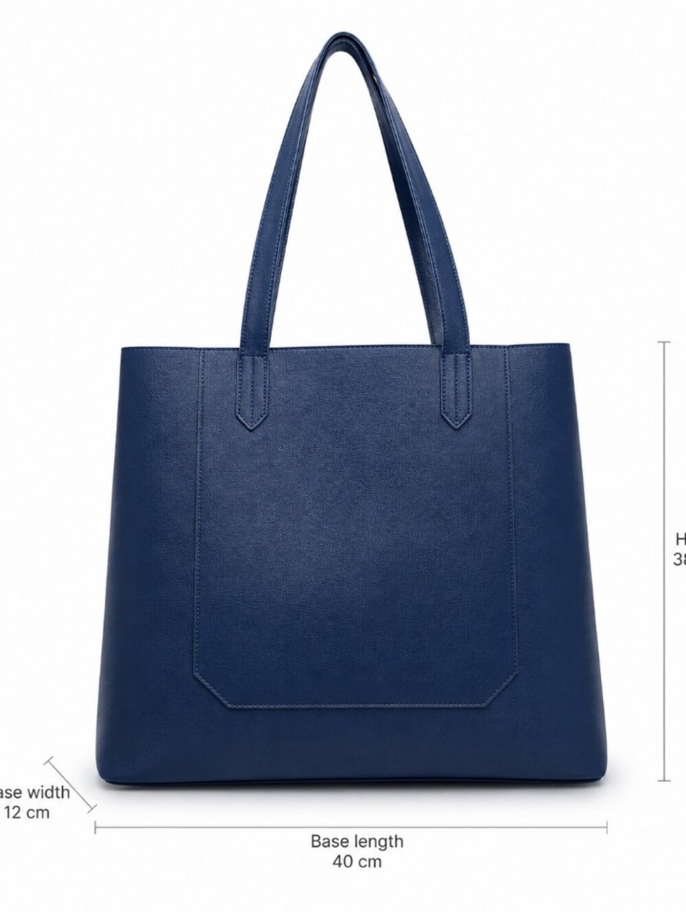 Classic Blue Tote Bag - Sleek Everyday Shoulder Bag